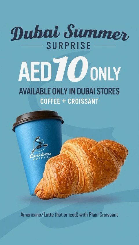 Instagram post from cariboucoffeeuae. This post is in position 1.